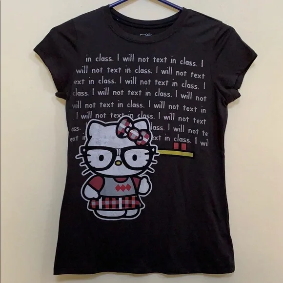 Hello kitty dark gray tee - Picture 1 of 2